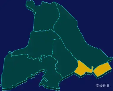 threejs珠海市斗门区geoJson地图3d地图指定区域闪烁